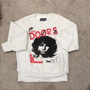 Jansport White Sweatshirt with The Doors Graphic